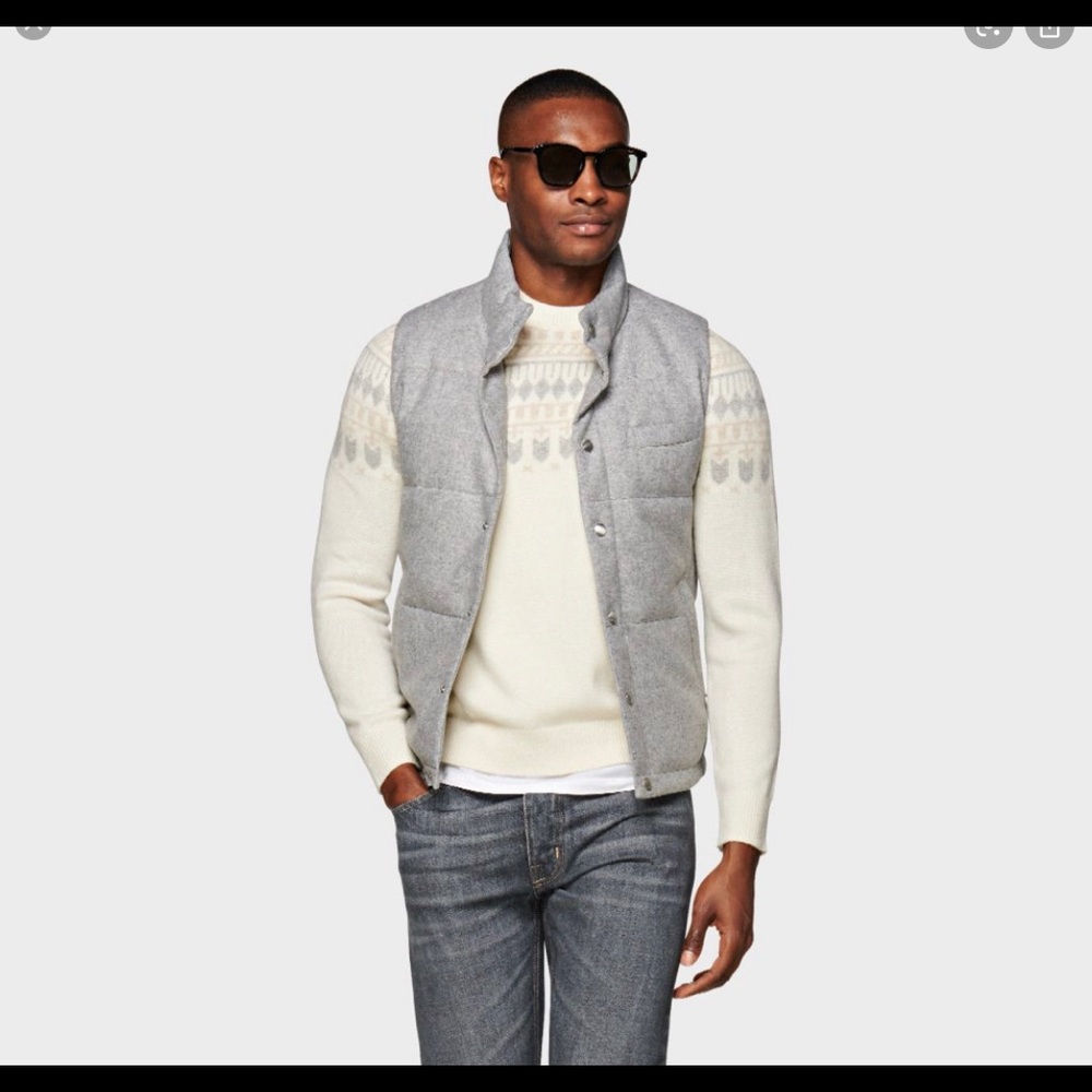 Suitsupply - Light Grey Padded Vest